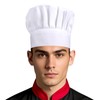 Chef Hat for Adult, Adjustable Elastic Poly-Cotton Kitchen Cooking Cap