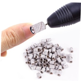 Healvian 100pcs Nail Polishing Circle Drills Polishing Bands for Nail Drill Manicure Tools Drill Nail Sanding Bands Drill Bits for Nails Sanding Bands for Nails Fine Nail Sanding Bands