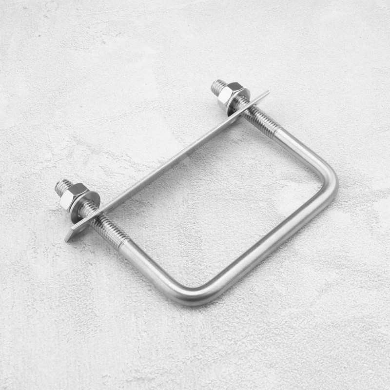 SG Store 2PCS Square U-Bolts M10 Thread 100mm Inner Width