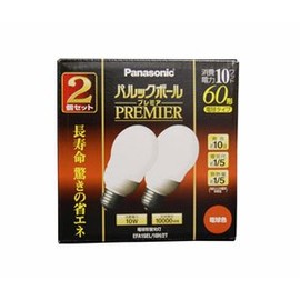 Panasonic 60 Shape Fluorescent Bulb, Set of 2, Pallook Ball, Premier E26, Bulb Color, EFA15EL/10H/2T