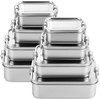 Umigy 8 Pcs Stainless Steel Food Containers Metal Bento Lunch