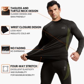 CL Thermal Underwear Long Johns for Men,Hunting Gear Sport Top and Bottom Set Winter Base Layer Long Underwear for Outdoor