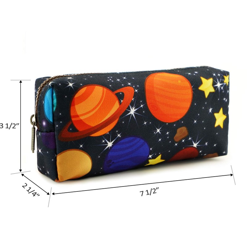 Space Student Canvas Pencil Pen Case Stationary Fall Make Up
