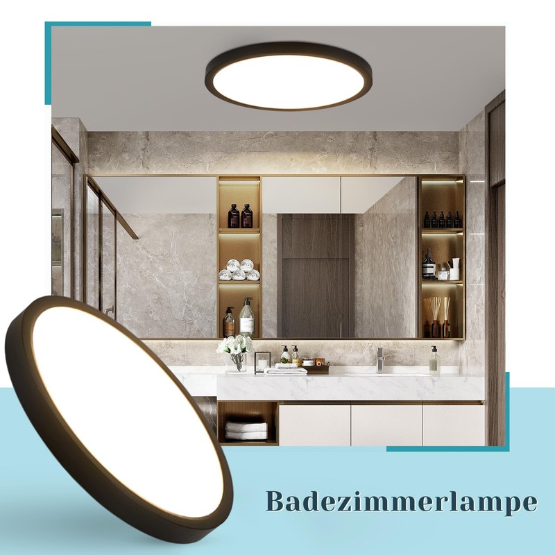 ZMH Ceiling Light LED Ceiling Light Bathroom - Diameter 30