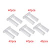 Zwindy 200 Pieces Clear Plastic Glasses Plugs, 5 Types Glasses