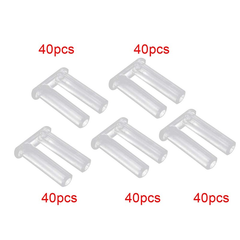 Zwindy 200 Pieces Clear Plastic Glasses Plugs, 5 Types Glasses