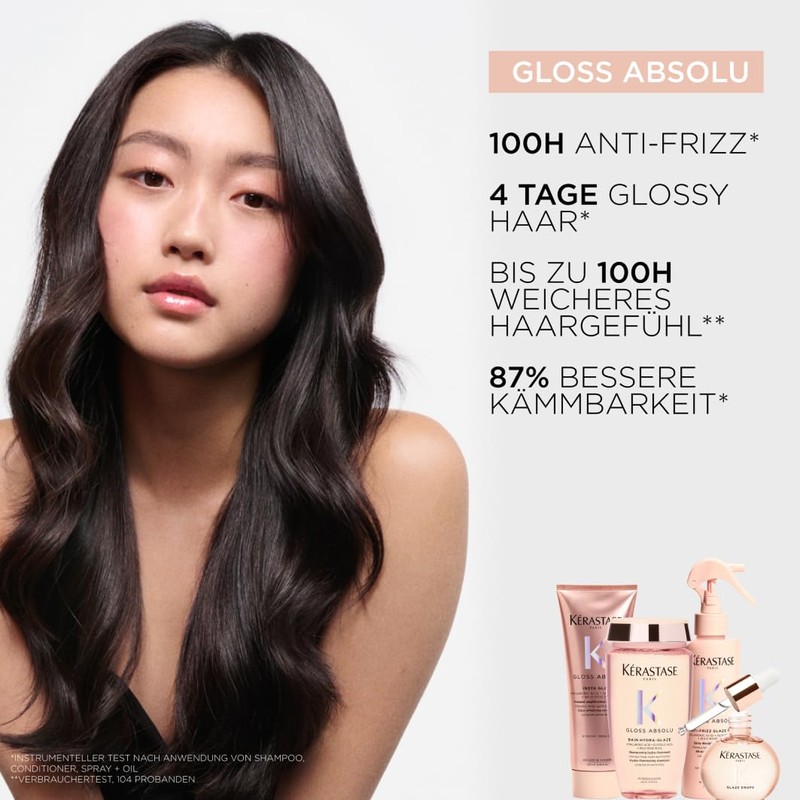 Kérastase Gloss Absolute Shampoo Conditioner and Heat Protection Trial Set