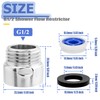 Mesee 2 Sets G1/2 Shower Flow Reducer Limiter Kit, 7