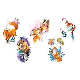 Fox Tattoos Fake Tattoos Arm Tattoos Animal Tattoos 5 Sheets Set Fox 5