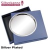 SILBERKANNE Bottle Coaster Bottle Plate Diameter 15 cm Premium Silver