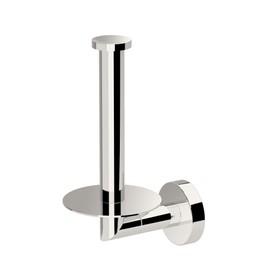 Gatco 4318 Glam Storage Toilet Paper Holder, Polished Nickel | Wall Mounted 6.75" H X 3" W Bathroom Toilet Tissue Storage Holder