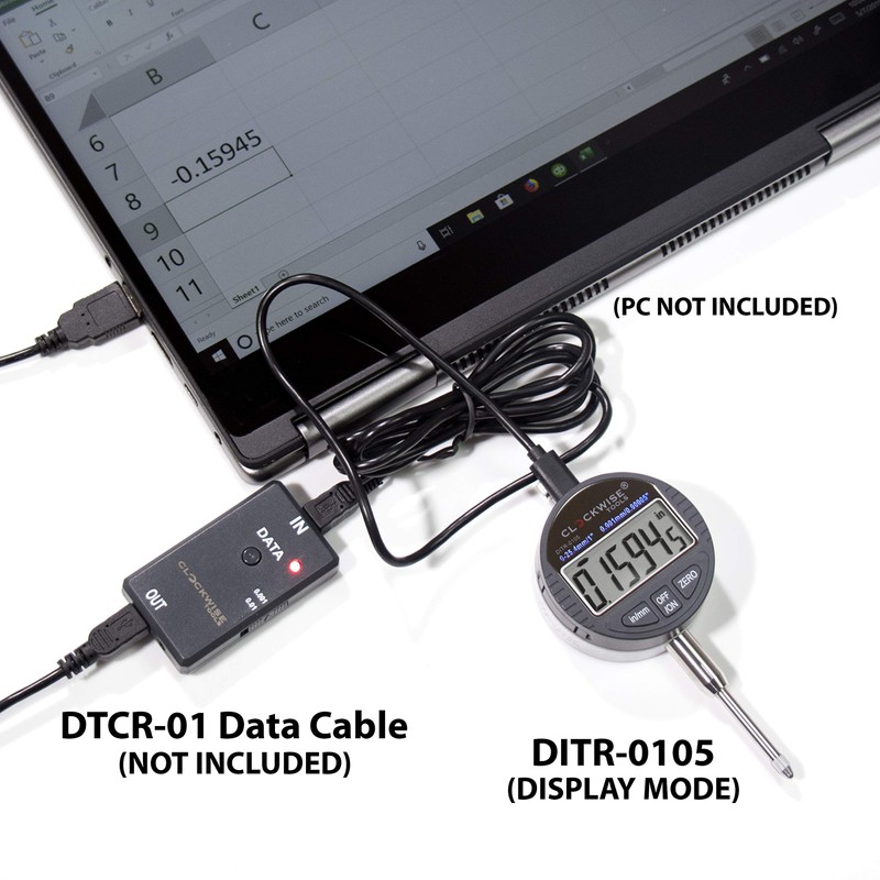Clockwise Tools Digital Indicator with Magnetic Base Holder Stand, DIBR-0105