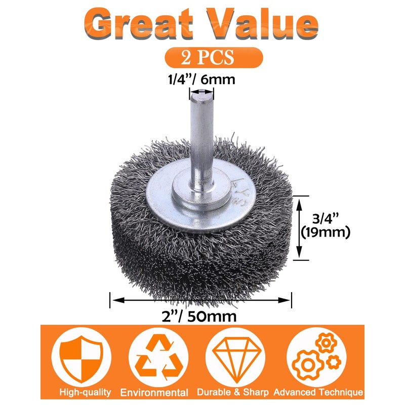 10 Pack Wire Wheel Brush Wire Wheel Brush for Drill