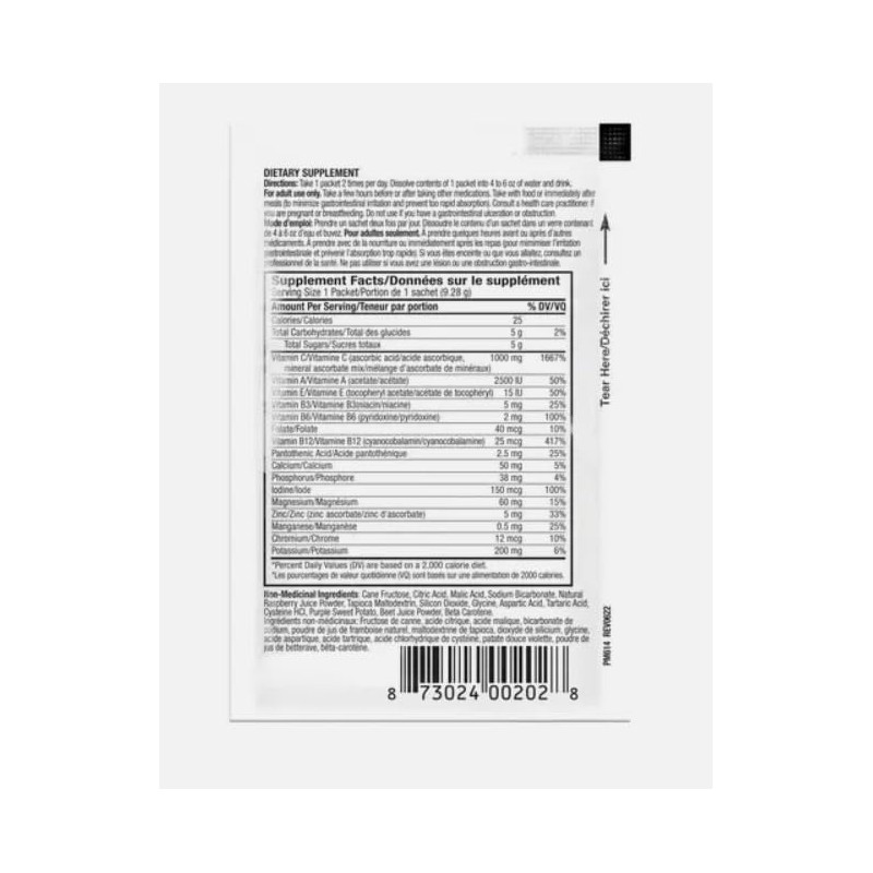 EnerVitamin C, Raspberry Flavor, 30 Packets/Sachets, 1000mg