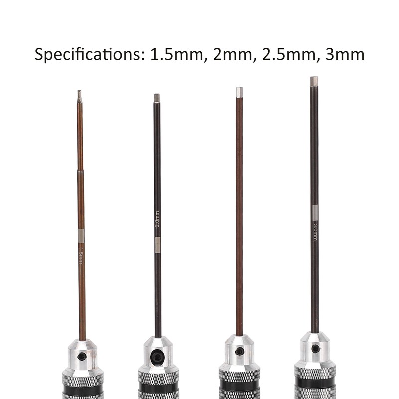 4Pcs RC Repair Screwdrivers Hex Screwdriver Kit Installation and Maintenance