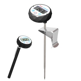 RONRYXA Digital Thermometer for Cooking and Frying - 50 to 300 Celsius, Auto-Off Function, Max/Minimum Temperature Recording Function, Temperature Unit Switching, Clip on Pots with Storage Case