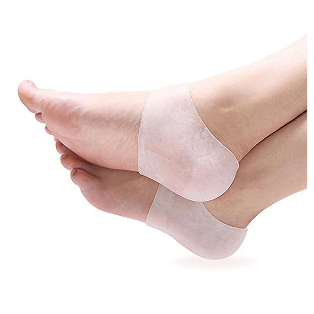 PU Health Plantar Fasciitis Gel Heel Cushion Sleeve Instantly Relieve Pain and Pressure, Clear, 2.5 Pounds