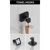 Bathroom Hardware set 5 Piece,NSCMQSL Bathroom Accessories Wall Mounted Black
