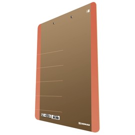DONAU Life 2710001FSC-12 Clipboard/Writing Board/Clipboard Folder A4 Hard Cardboard/Cardboard with Metal Clip/Strong Clamp with Rounded Corners/Colour - Orange/Ideal for Office School and