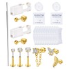 QWALIT Ear Piercing Kit Gold Ear Piercing Gun Kit Self