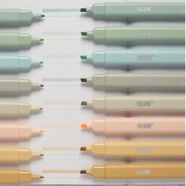 BLIEVE BLIEVE- Aesthetic Bible Highlighters No Bleed Through Assorted Colors, Cute Highlighter Dual Tip For Journaling Supplies And School Accessories, Bible Highlighters And Pens No Bleed (BOHO EARTH)
