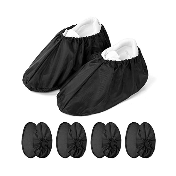 flintronic flintronic 4 Pairs Reusable Overshoes, Waterproof Non-Slip ShoeCovers, Eco-Friendly