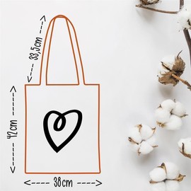 HUURAA Ruhrpott in Love Jute Bag Cotton 10 Litres with Name of Your Favourite Region Gift Idea for Friends and Family, black