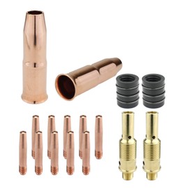 MIG Gun Consumables Kit - Compatible with Lincoln/Magnum 300 & 400 and Tweco #3 & #4-52FN Diffuser - 34A Insulator - Tapered Tip: 0.023" - 24A Nozzle: 5/8"