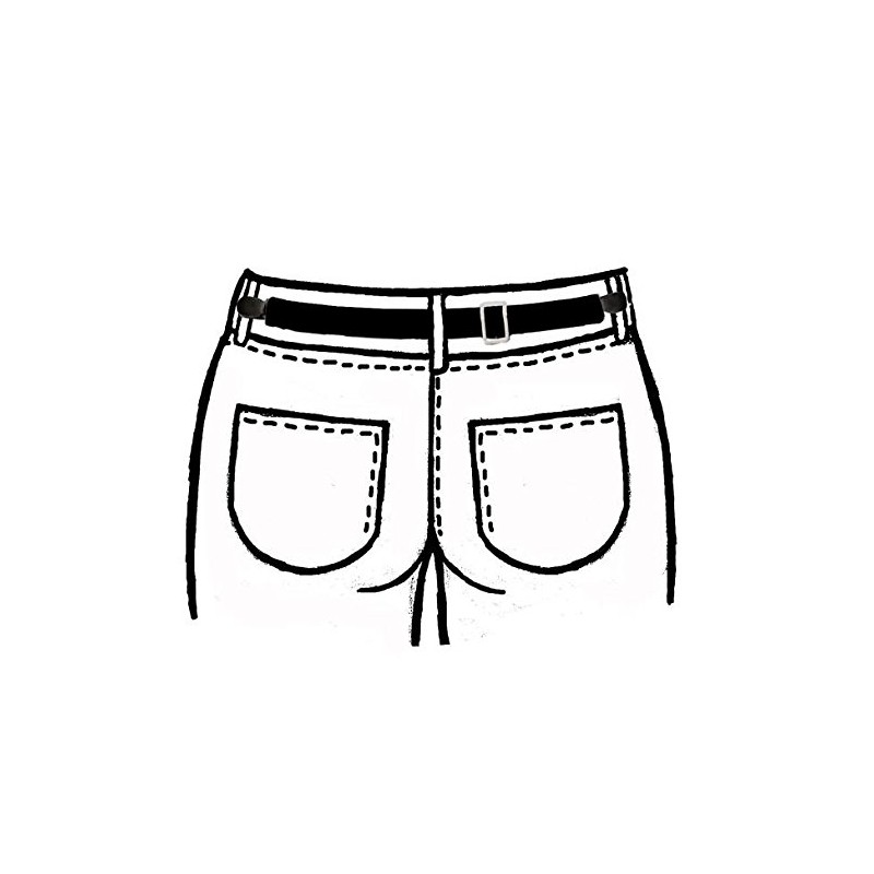 Secret Belt without Buckle Belt with Clips, White One Size