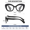 OWTXIS Oversized Cat Eye Reading Glasses for Women, Stylish Designer