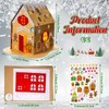 9 Sets Christmas Gingerbread House Kit Christmas Craft Kit Cardboard