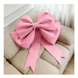 Yurosiay Giant Bows DIY Super Large Bow Decorative Large Decorative Bows Hanging Giant Bow Wedding Car Bows Christmas Bows Giant Decorative Bow for Party House Pink 50 cm