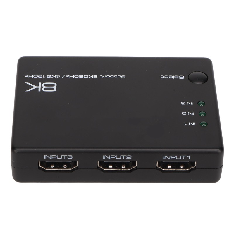 8K HD Switcher 3 In 1 Out 40Gbps Fast Stable