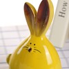 WHJY 2pcs Cute Long-Eared Bunny Sculpture Ornaments Desktop Ceramic Easter