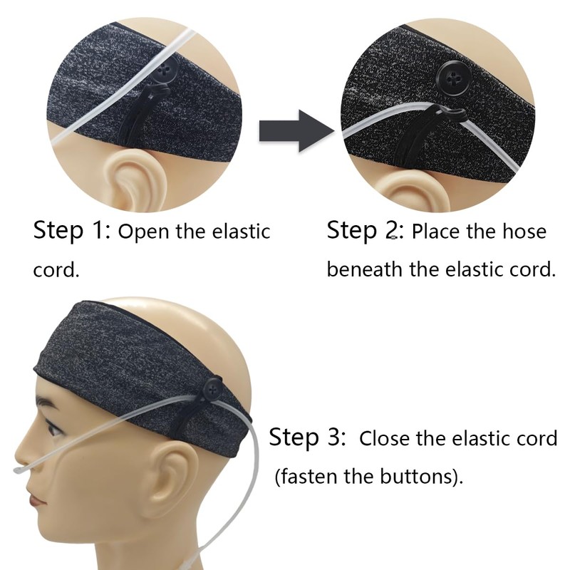 Comfortable Oxygen Nasal Cannula Ear Protector Cannula Headband Hairband for