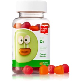 Chapter One Vitamin D3 Gummies, Great Tasting Chewable Vitamin D3 for Kids, Vitamin D3 1000IU, Certified Kosher (60 Flavored Gummies)
