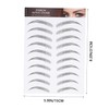 minkissy 3sets Eyebrow Stamp Black Hair-like Stickers Brow Tint No