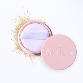 Biotiks Polvo matificante, control de grasa, Avena, Arroz, Caléndula, Vitamina C, Vitamina E, FPS 20, Para Piel Grasa con tendencia a acné, piel sensible, Acabado de Terciopelo. (vainilla, normal)