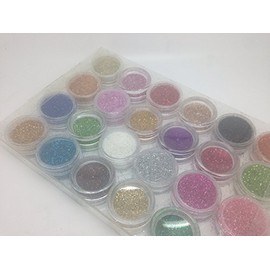 Cascove 24 Colours Glitter Dust Powder Set - Nail Art Tips Decoration / Crafts / DIY