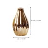 iplusmile 1Pc Unique Gold Ceramic Vase Simple Desktop Decoration for