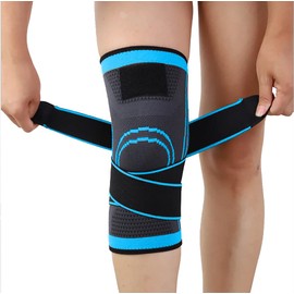 NuCamper Knee Support Knee Pad Knee Support for Men and Women Compressed with Patella Gel Pad & Spring Side Stabilizers for Weight Sports Relieves Knee Pain, Meniscus Tear, ACL, Arthritis