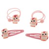 HAARallerliebst Hair Accessories Set (4 Pieces | Owls | Pink)