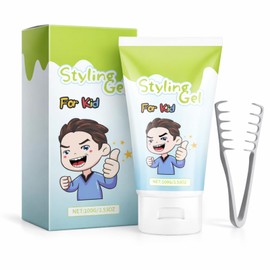 Children's Hair Gel, 100 g, Eco Gel, Children's Hair Gel, Braiding Gel with Beeswax and Jojoba Oil, Moisture and Light Hold for Sweet Hairstyles, Mild Styling Gel for Boys and Girls