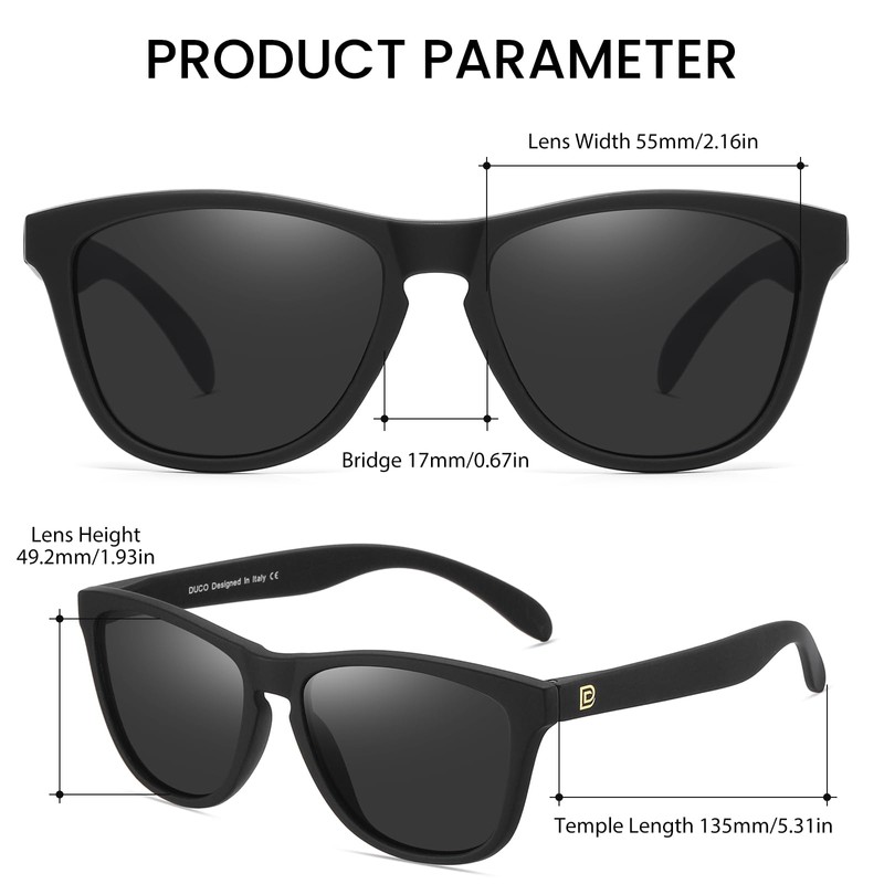 DUCO 3002 Sunglasses for Driving, Everyday Use, UV400 Protection, Stylish,