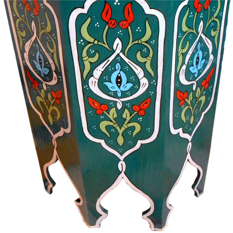 Moroccan Wood Side End Table Corner Coffee Handmade Hand Painted