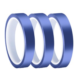 BEASAFY 3 Rolls 20 mm x 33 m Heat Resistant Tape, High Temperature Blue Sublimation Tape, Strong Paste Thermal Tape, Suitable for 3D Printers, Electronic Circuit Boards