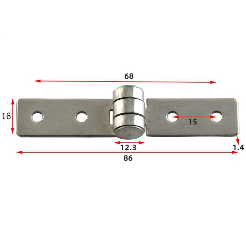 2 Pcs Piano Hinges Continuous Hinge Butt Hinges Stainless Steel