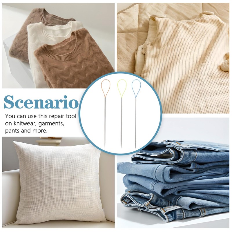 3pcs Snag Nab It Tool, Needle Threaders for Hand Sewing,