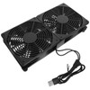 Operitacx USB Cooling Fan Ultra Thin Dual Fan for Computers
