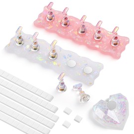 Etercycle Nail Stand, 2 Set Nail Holder For Painting Nails, Magnetic Press On Nail Kit Nail Tech Must Haves Practice Acrylic Nail Art Tools for Home DIY Salon Nails Display with 96 Pcs Sticky Putty